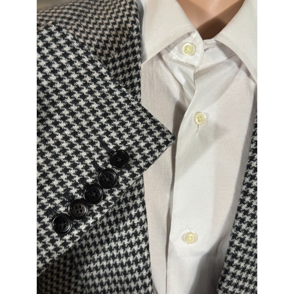 New Tom Ford Peak Lapel Shelton Houndstooth Wool Tweed Suit 48R 38R 33 Trousers - Picture 10 of 16